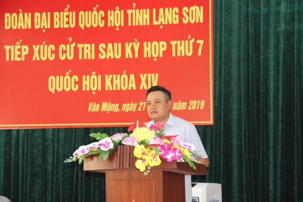 Chủ tịch HĐTV PVN Trần Sỹ Thanh tiếp xúc cử tri tại huyện Văn Quan, Lạng Sơn