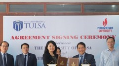 Petrovietnam University (PVU) signed a cooperation agreement with the University of Tulsa (TU) - USA