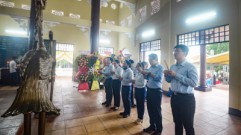 Trường Đại học Dầu khí Việt Nam viếng thăm Đền thờ Liệt sĩ Long Phước nhân dịp kỷ niệm 77 năm Ngày