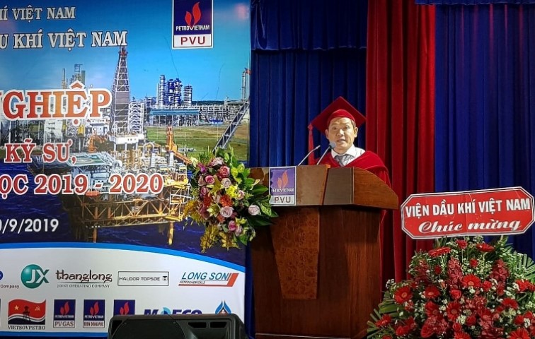 Dr. Phan Minh Quoc Binh Rector of PVU speaking