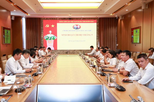 Đảng bộ Bộ máy Quản lý và Điều hành Petrovietnam triển khai sinh hoạt Chi bộ đồng loạt